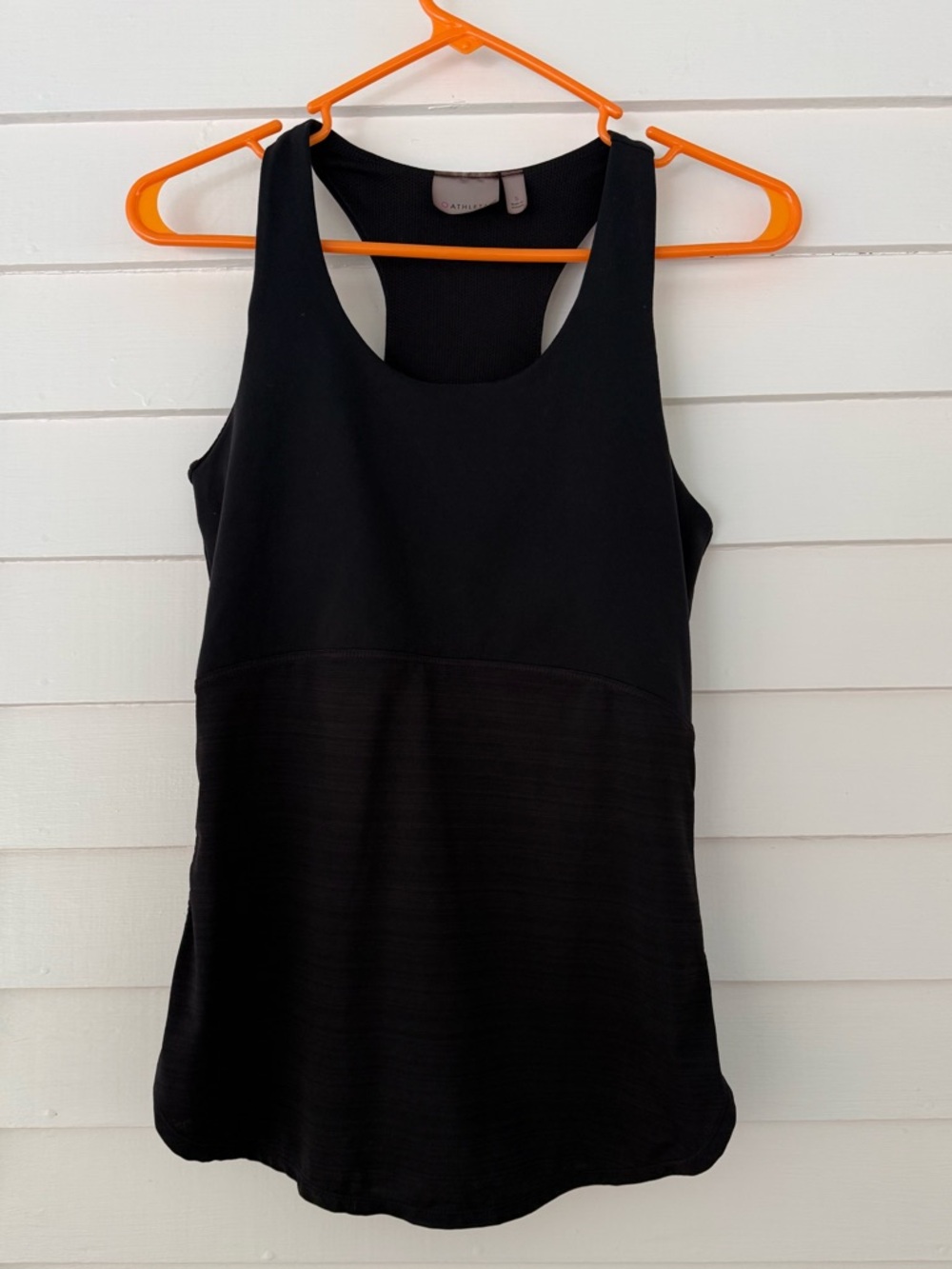Athleta | Black Racerback Running Tank Top  Zip Pocket Size Small